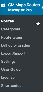 Managing routes - Travel Map WordPress Plugin