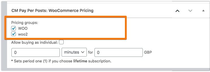 Pricing metabox - Pay-Per-Post Plugin