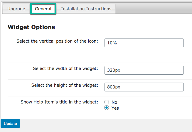 General plugin settings - WordPress OnBoarding Plugin