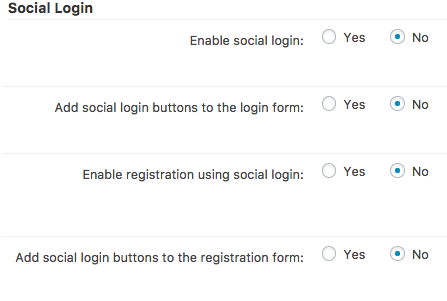 Social login settings - WordPress Social Sign In Plugin