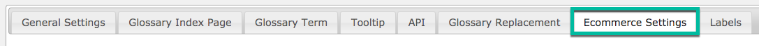 Ecommerce settings - WordPress Internal Linking Plugin
