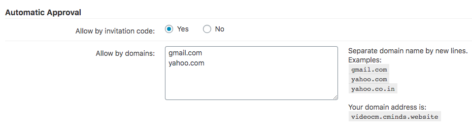 Automatic approval settings - Social Login WordPress