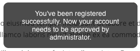 Message about registration moderation - WordPress Plugin User Registration