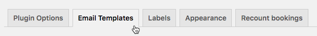 Email templates settings - Appointment Scheduling Plugin WordPress