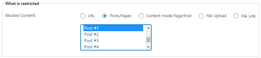 Choosing posts to restrict - Restrict Content Plugin