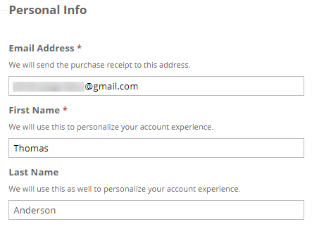 Adding personal info - WordPress Plugin for Creating Online Courses