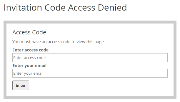 Requiring to enter an email with the invitation code - Private Content WordPress Plugin