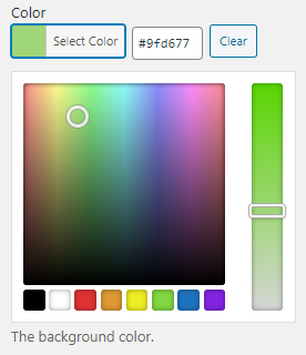 Choosing category background color - Content Curation Plugin