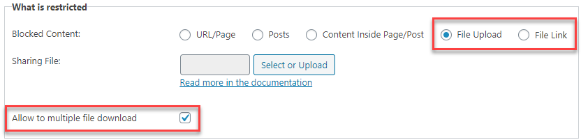 Enabling multiple file download option - WordPress Register with Invitation Code