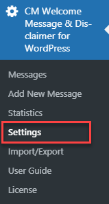 Navigation to the plugin settings - WordPress Notification Popup for Guests