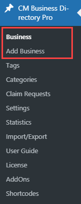 Adding new business listings - WordPress Business Directory Plugin