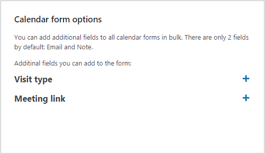 Predefined form field templates - WordPress Scheduling Plugin