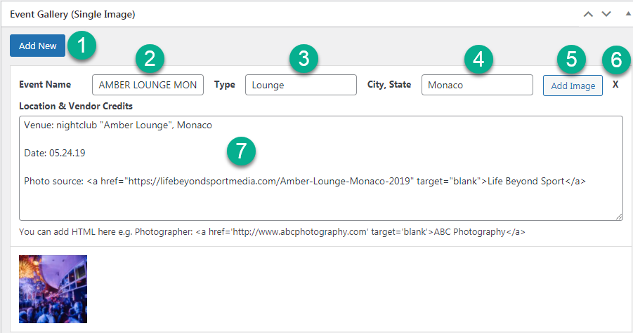 Adding Event Gallery (Single Image) - WordPress Listing Plugin