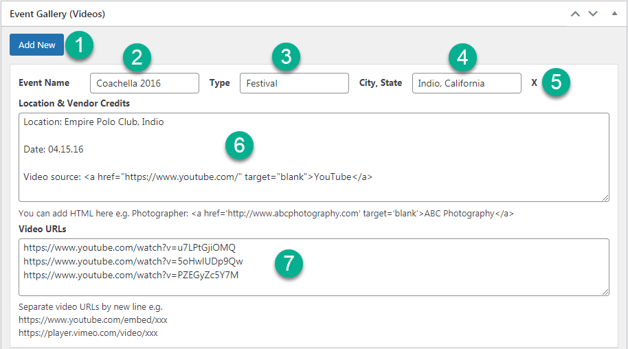 Adding Event Gallery (Videos) - WordPress Business Directory