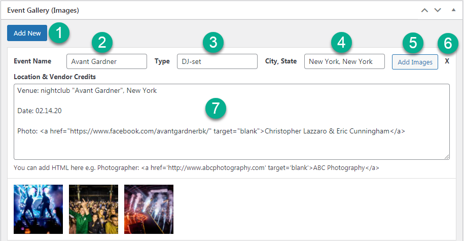 Adding Event Gallery (Images) - WordPress Directory Plugin