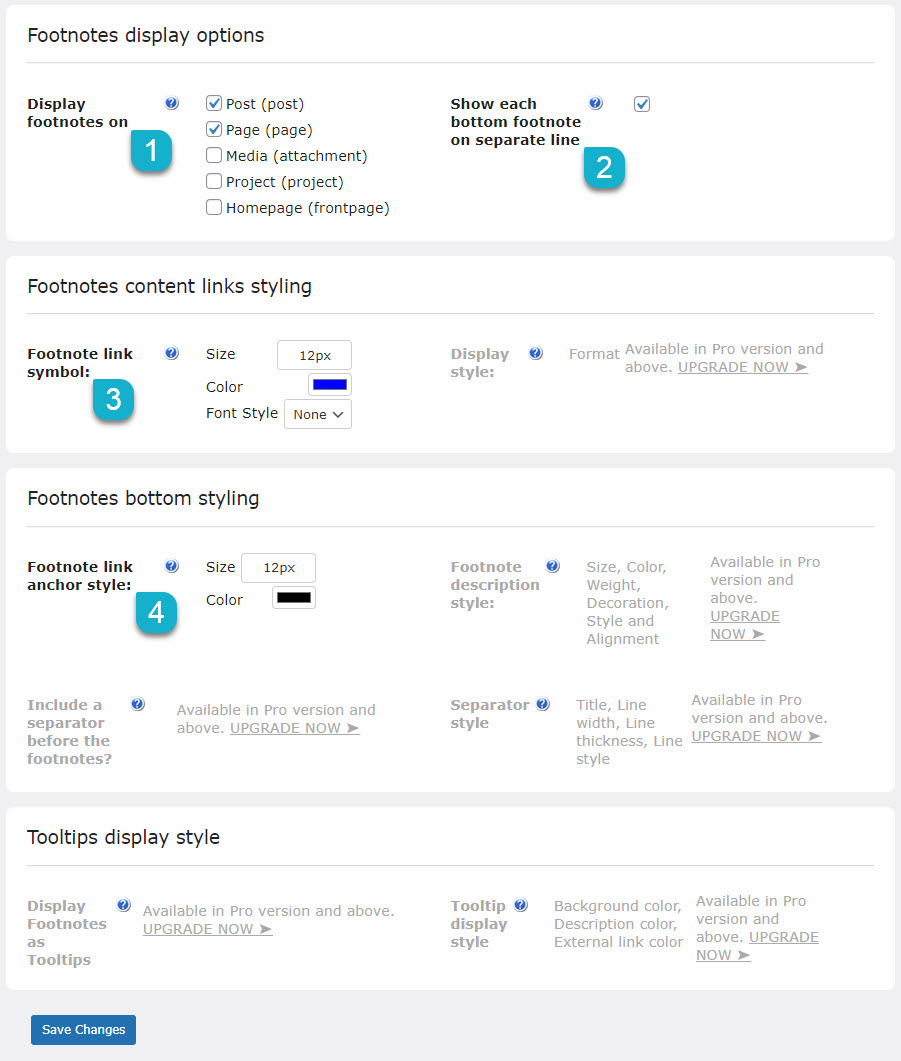 Plugin settings - WordPress Reference Plugin