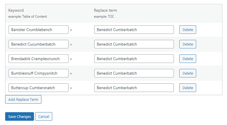 Adding rules - WordPress Search Suggestions