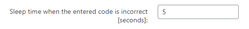 Specifying sleep time when the entered code is incorrect - WP 2FA Plugin