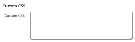 Field for adding custom CSS - 2 Factor Authentication for WordPress