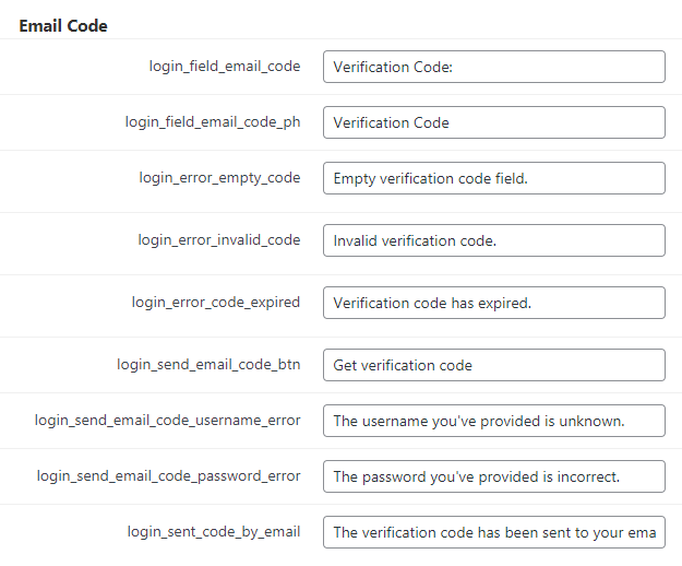 Email code labels - WP 2FA Plugin