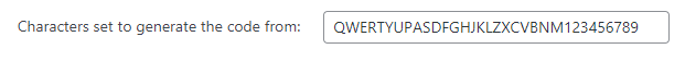 Specifying the list of characters for generating codes - WordPress Two Step Authentication