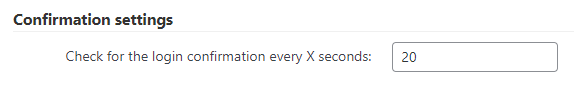Specifying time for login confirmation - WordPress Two Step Authentication