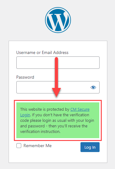 Login instructions - WordPress Two Factor Authentication Plugin