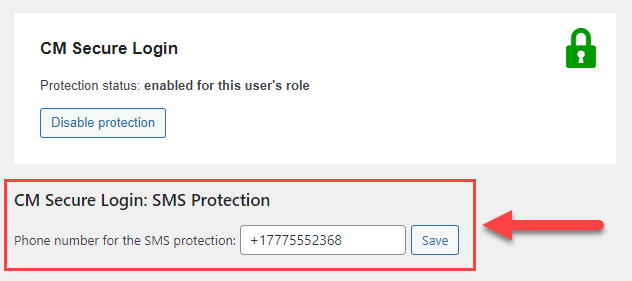 Field that stores user phone number - 2 Factor Authentication for WordPress