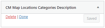 Category description widget has no settings - WordPress Interactive Map Plugin