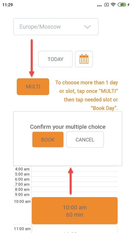 Popup for confirming chosen slots - Event Booking Calendar WordPress Plugin