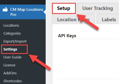 Setup settings - Store Locator WordPress Plugin