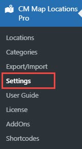 Plugin settings - Maps WordPress Plugin