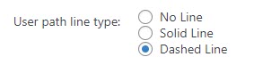 Choosing the user path line type - Google Maps WordPress Plugin