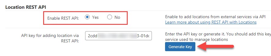 Enabling and generating Location REST API - Google Maps WordPress Plugin