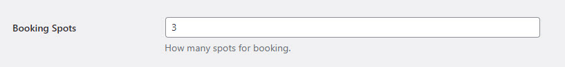 Specifying the amount of spots for each booking slot - Appointment Booking Calendar