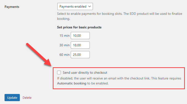 Sending user directly to checkout - Event Booking Calendar WordPress Plugin