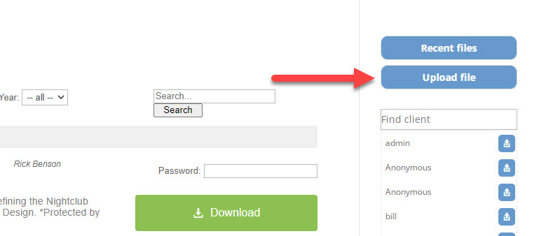 Button for uploading files - WordPress Plugin for Customer Portal