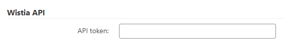 Wistia API settings - WordPress eLearning Plugin