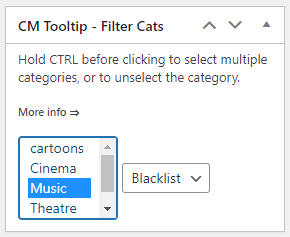 Adding the category 'Music' to the blacklist - Wiki Plugin for WordPress