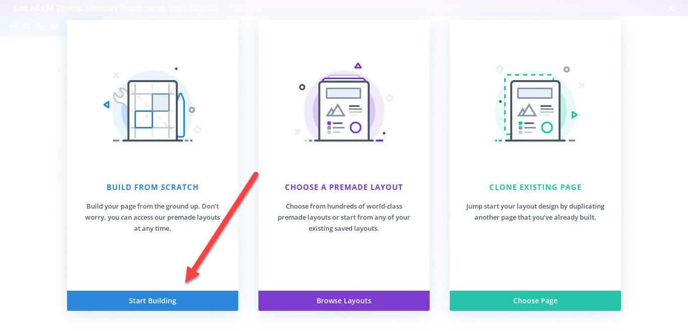 Building template from scratch