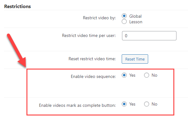 Enabling the video sequence feature - LMS in WordPress