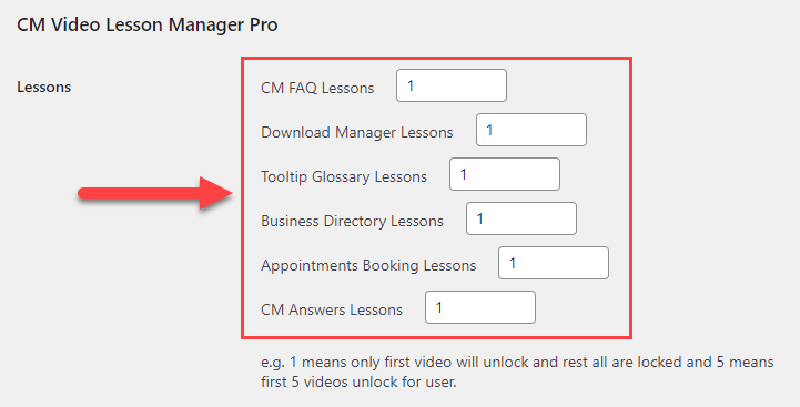 Individual user settings for unlocking videos in lessons - WordPress Learning Management System Plugin