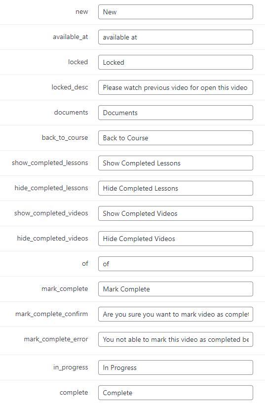 Plugin labels - WordPress LMS Plugin
