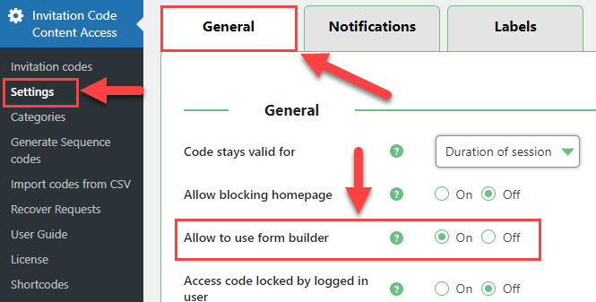 Enabling form builder - Portal WordPress Plugin Private Content Per User