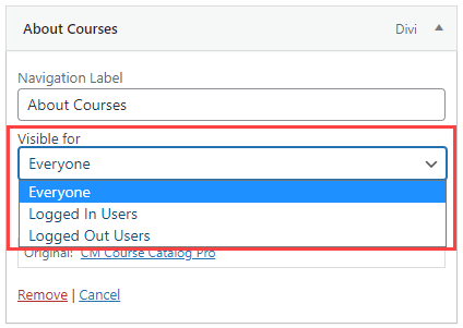 Visibility settings - Tiered Membership