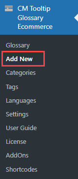 Adding new term - WordPress Knowledge Base Plugin