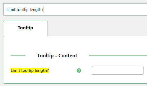 Limiting the length of the term in tooltips - Glossary Plugin WordPress