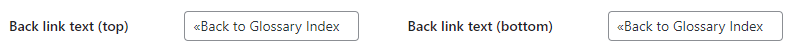 Backlink labels - Glossary Plugin WordPress