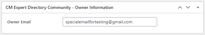 Specifying the owner email - WordPress Members Directory