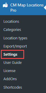 Plugin settings - Google Maps WordPress Plugin